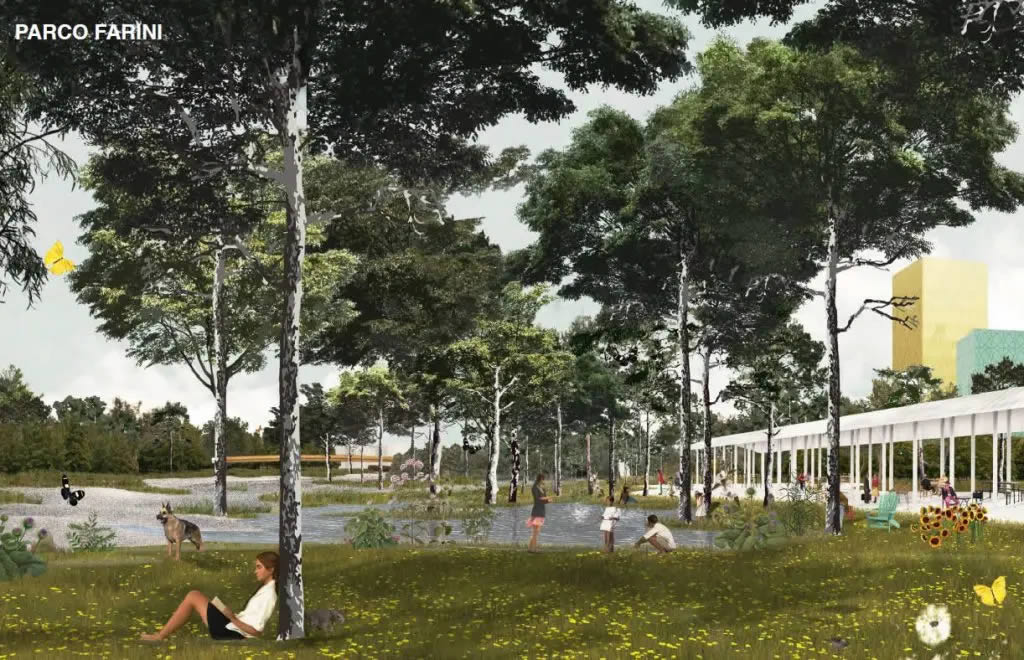 Rendering of the regeneration of Scalo Farini in Milan