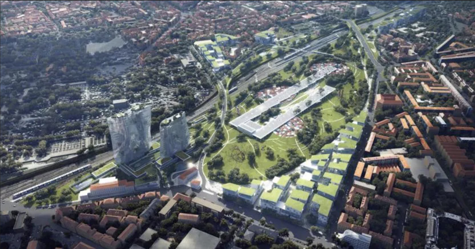 Aerial view of Scalo Farini